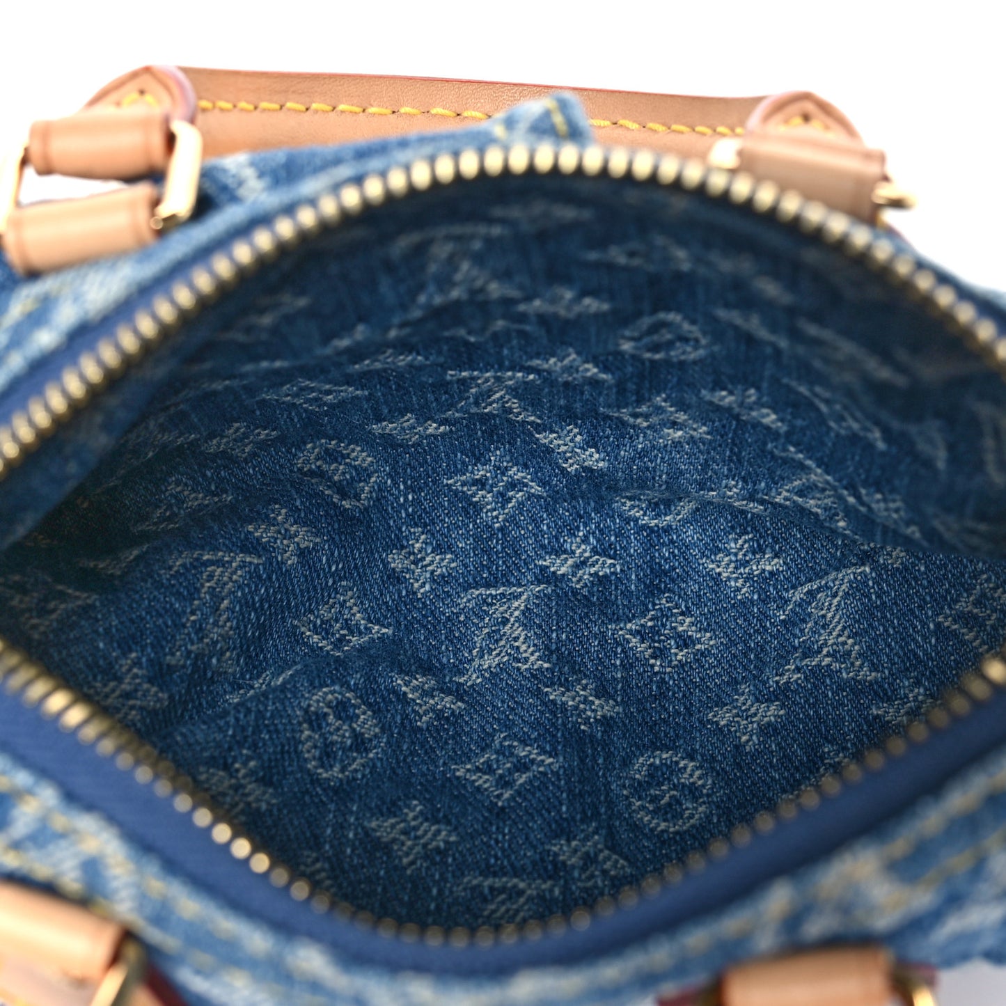 Monogram Denim Nano Speedy Blue