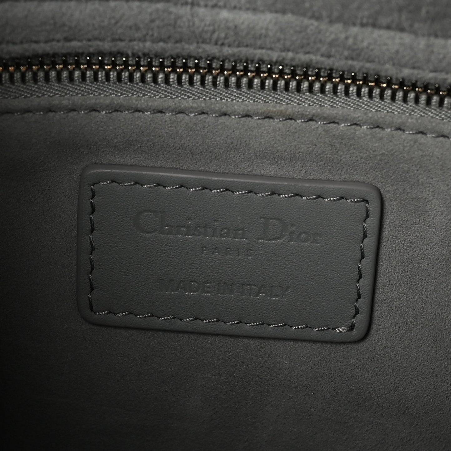 Ultra Matte Calfskin Cannage Medium Lady Dior Grey Stone