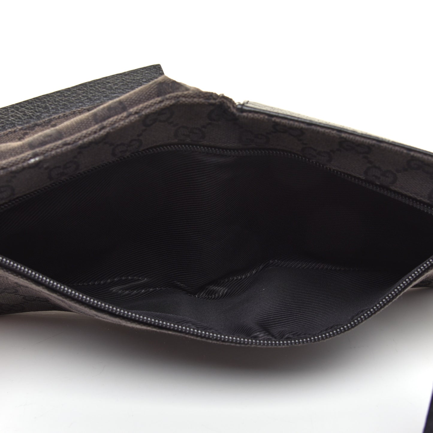 GG Monogram Double Pocket Belt Bag Black