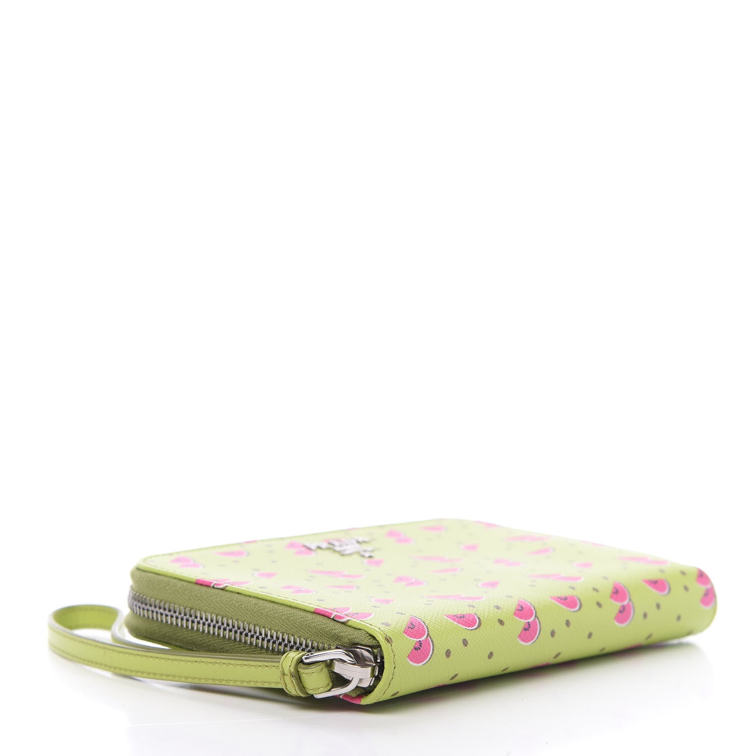 Prada Saffiano Watermelon Print Phone Wristlet Wallet Erba 4 of 10