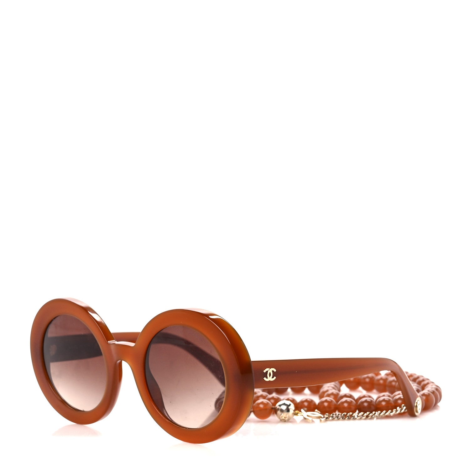 Chanel Acetate Round Sunglasses 5489 Brown 1 of 8