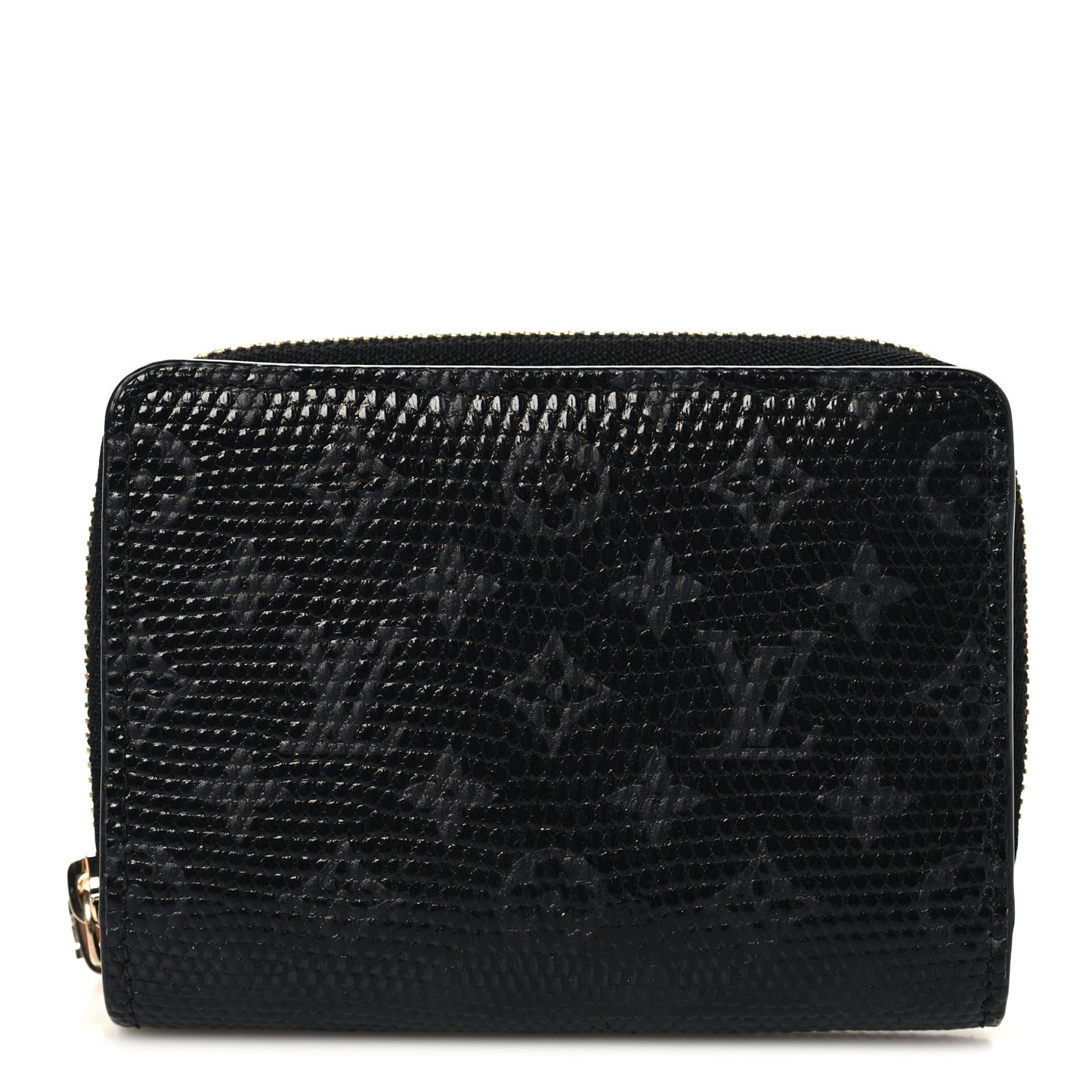 Lizard Monogram Wallet Black