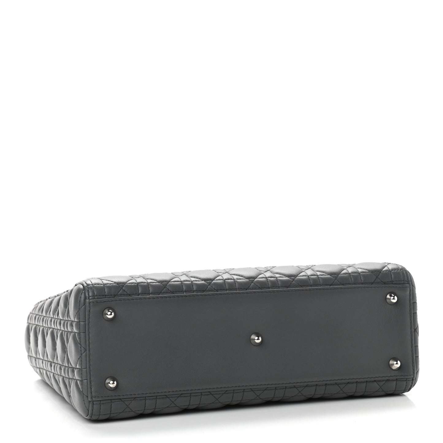 Lambskin Cannage Large Lady Dior Grey