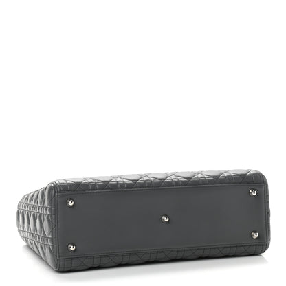 Christian Dior Lambskin Cannage Large Lady Dior Grey 4 of 15