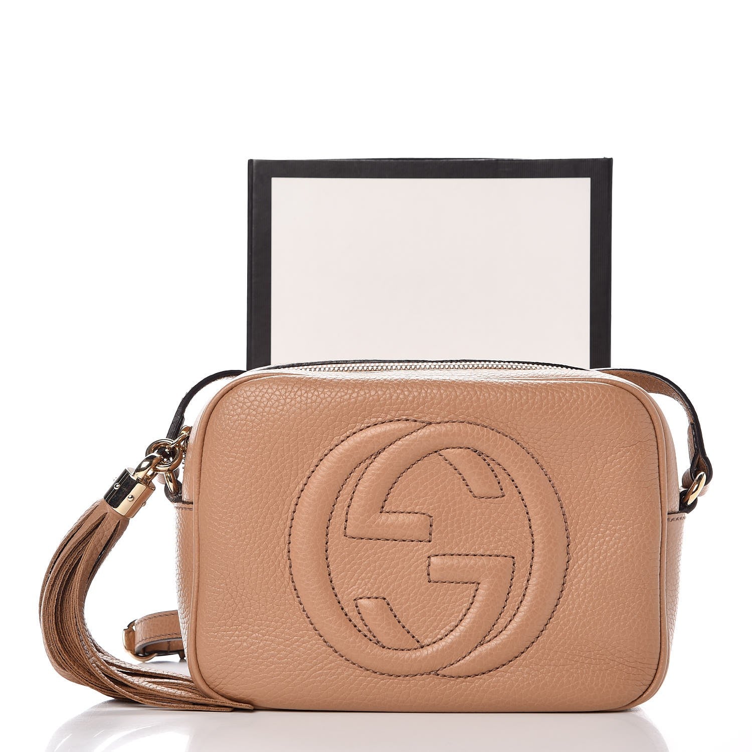 Gucci Pebbled Calfskin Small Soho Disco Bag Rose Beige 9 of 9
