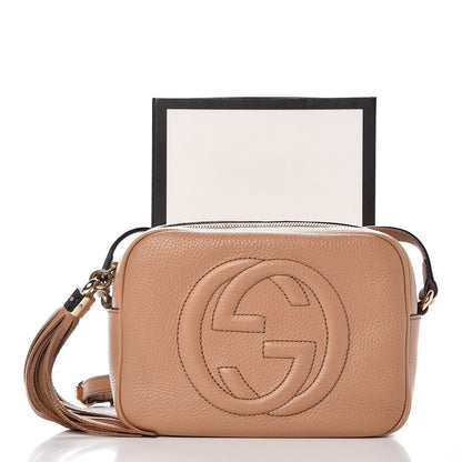 Gucci Pebbled Calfskin Small Soho Disco Bag Rose Beige 9 of 9