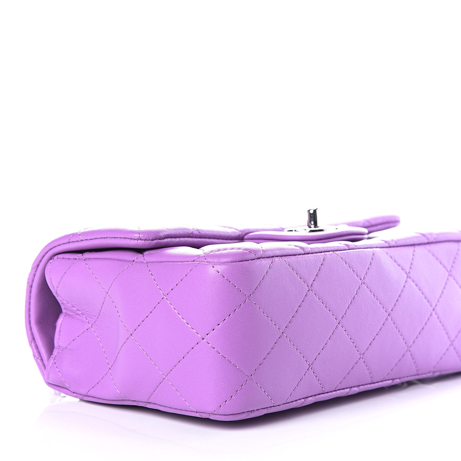 Chanel Lambskin Quilted Mini Rectangular Flap Purple 6 of 10