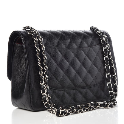 Chanel Caviar Quilted Jumbo Double Flap Black 3 of 7