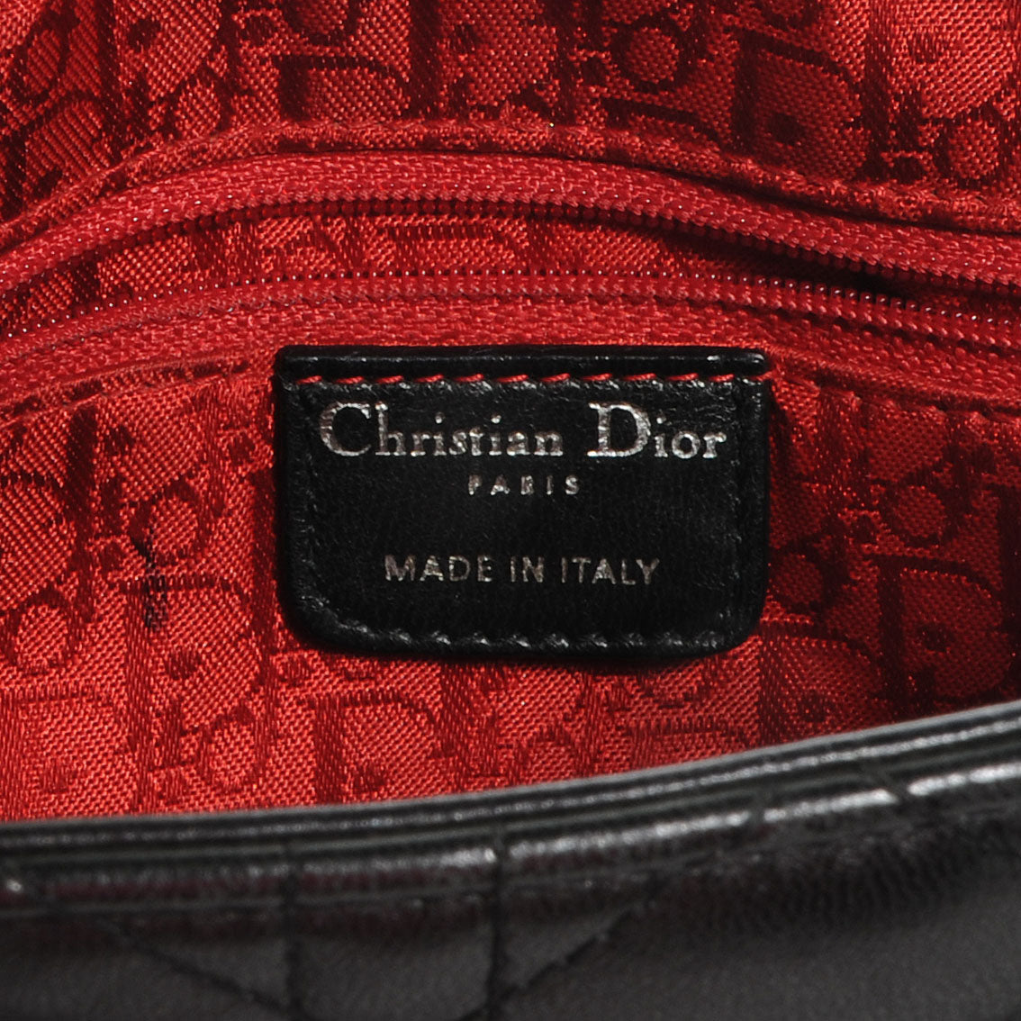 Lambskin Cannage Medium Lady Dior Black