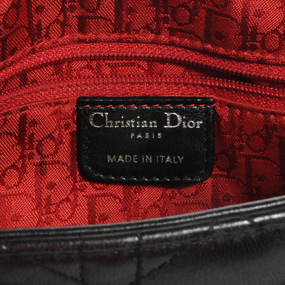 Christian Dior Lambskin Cannage Medium Lady Dior Black 6 of 8