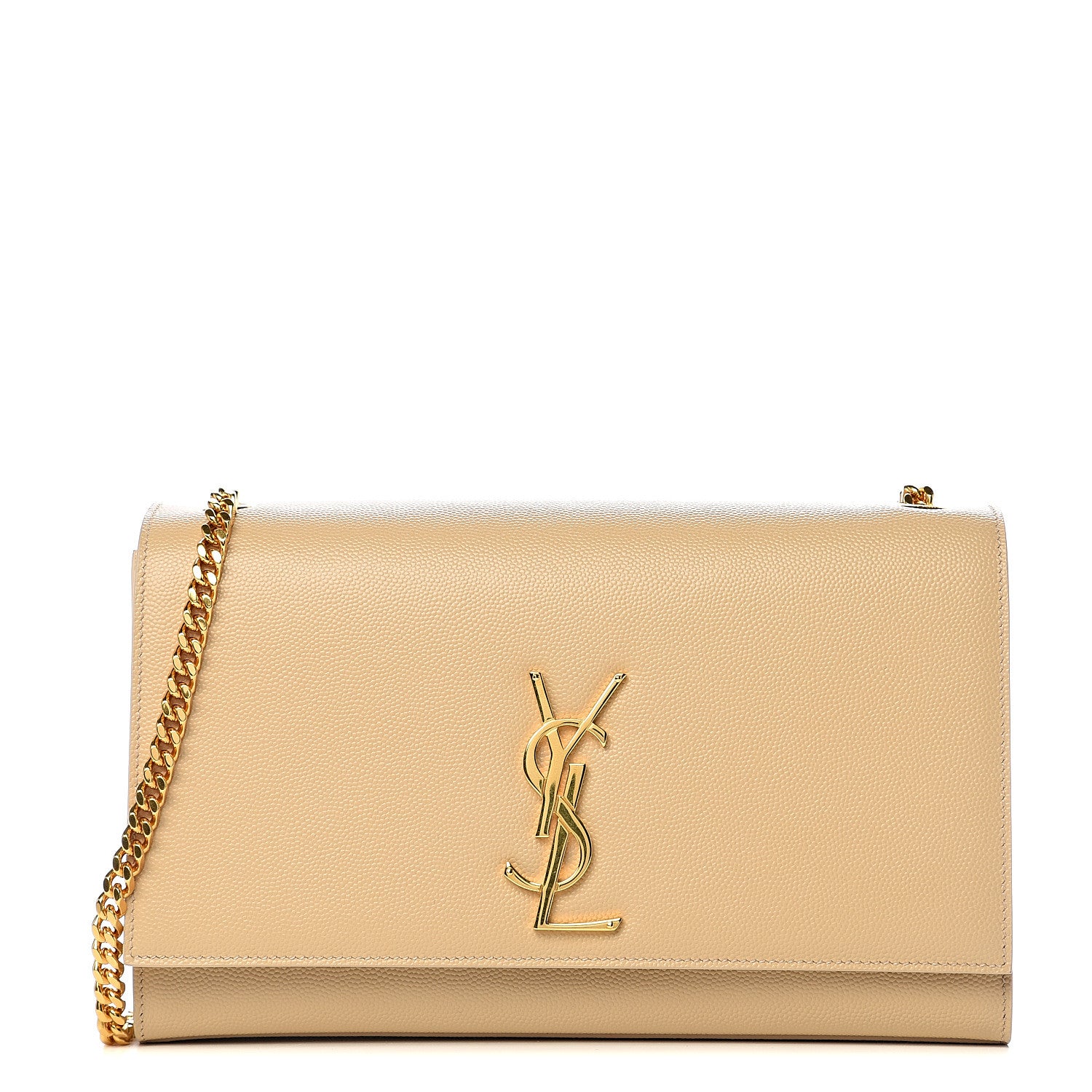 Saint Laurent Grain De Poudre Medium Monogram Kate Satchel Nude Powder 1 of 9