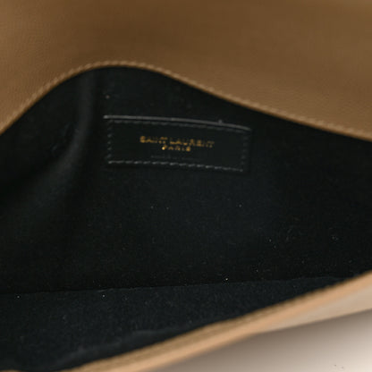Saint Laurent Grain De Poudre Uptown Pouch Dark Beige 5 of 6