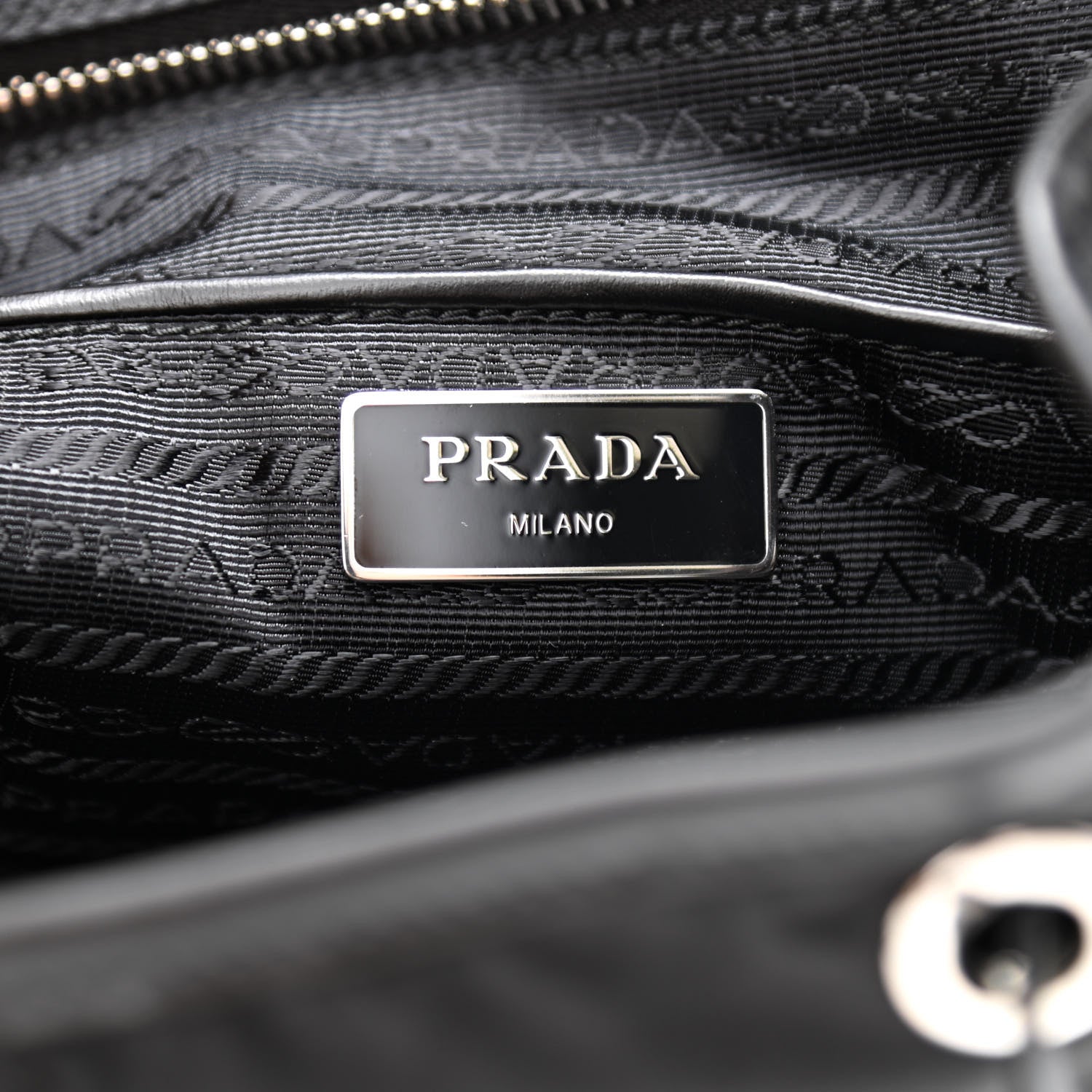 Prada Tessuto Nylon Vitello Backpack Black 6 of 10