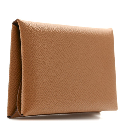 Hermes Epsom Calvi Duo Card Case Gold 3 of 7