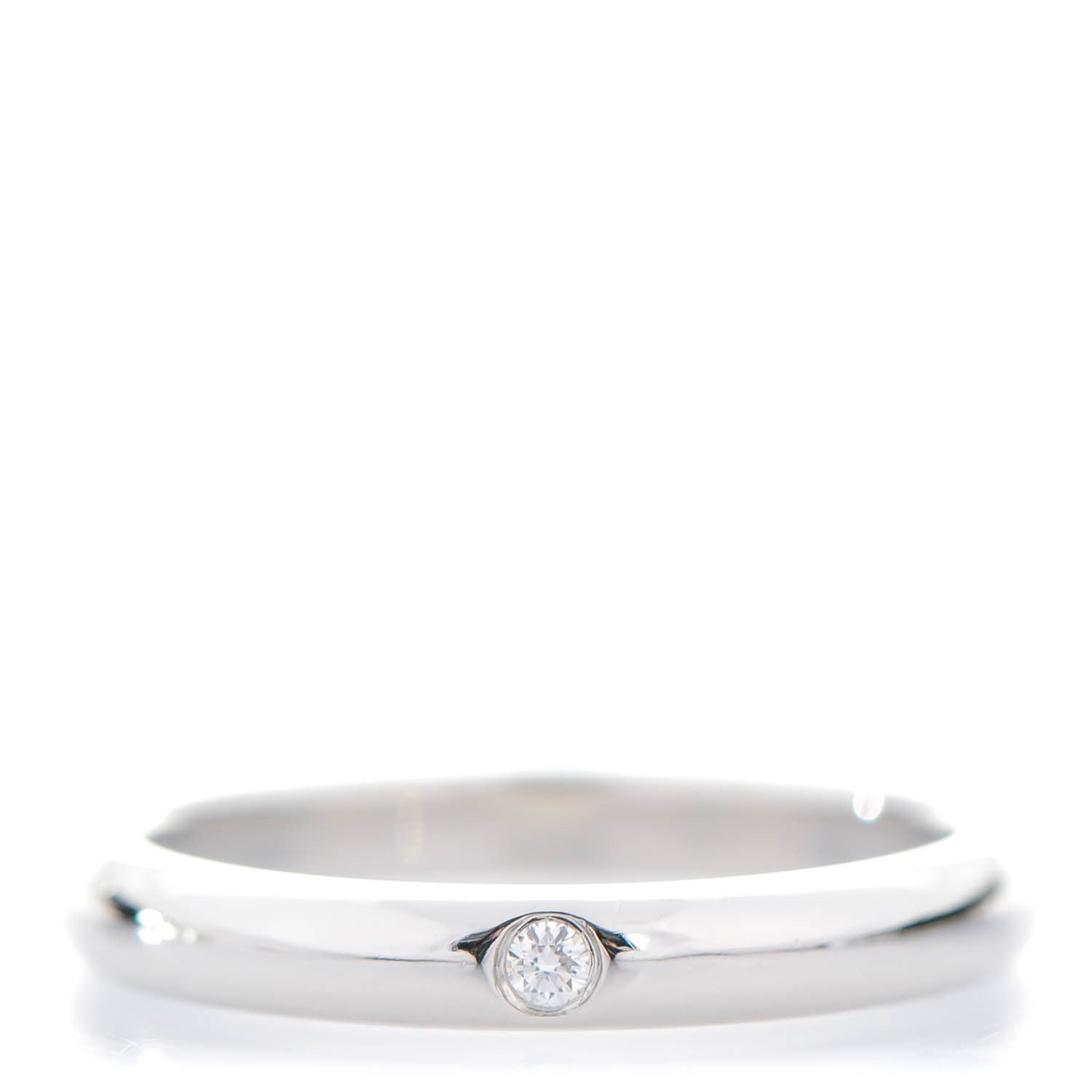 Tiffany Platinum Diamond Elsa Peretti Band Ring 6 7 of 13