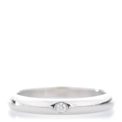 Tiffany Platinum Diamond Elsa Peretti Band Ring 6 7 of 13