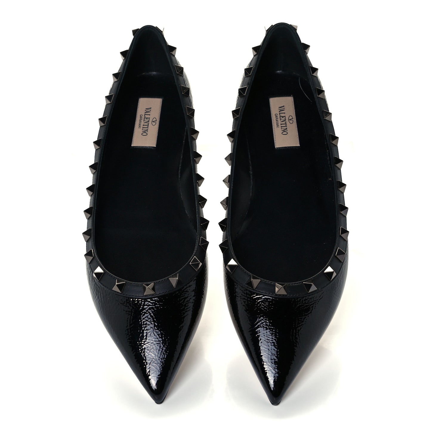 Patent Rockstud Ballerina Flats 40.5 Black
