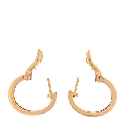 Cartier 18K Yellow Gold 2 Diamond 5.5mm LOVE Hoop Earrings 3 of 10
