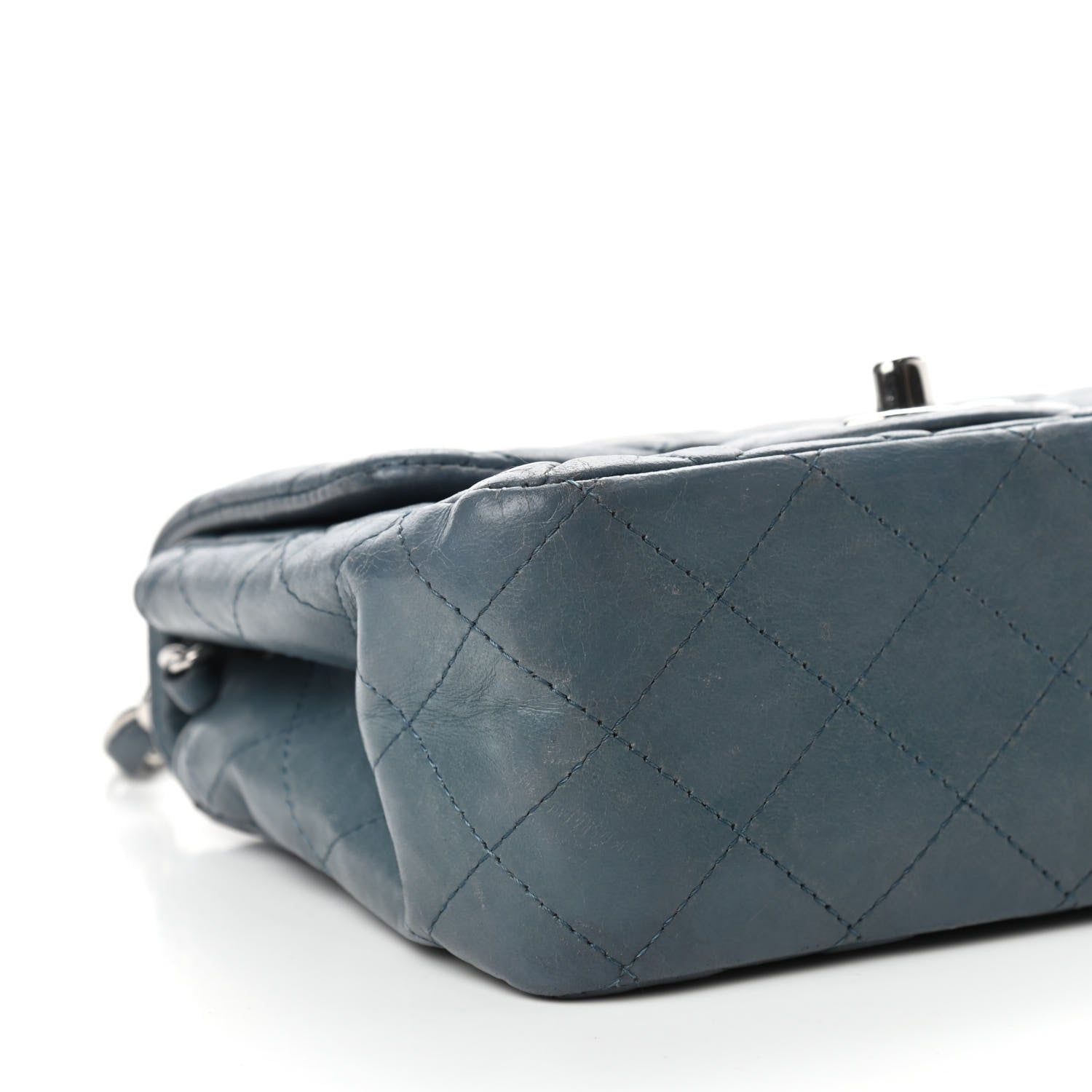 Chanel Lambskin Quilted Mini Square Flap Blue 8 of 10
