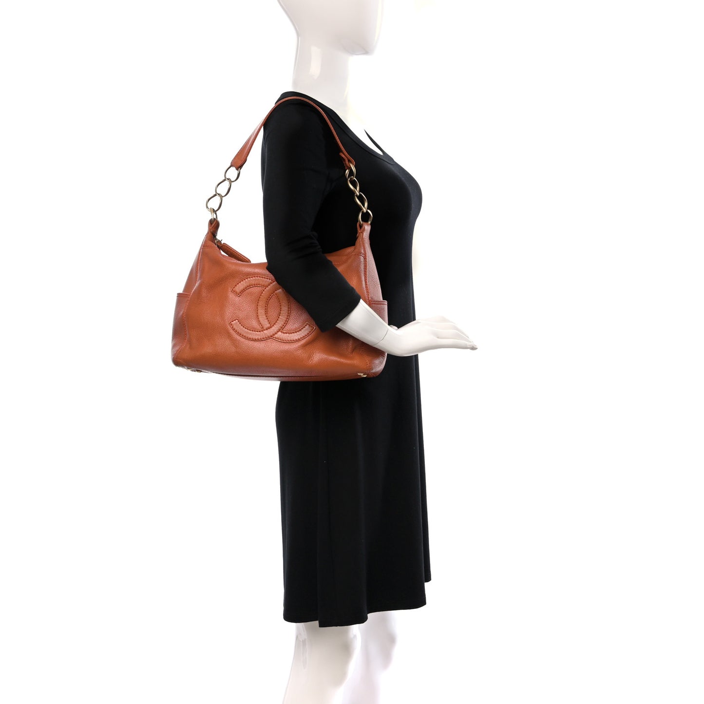 Caviar CC Timeless Shopping Tote Orange