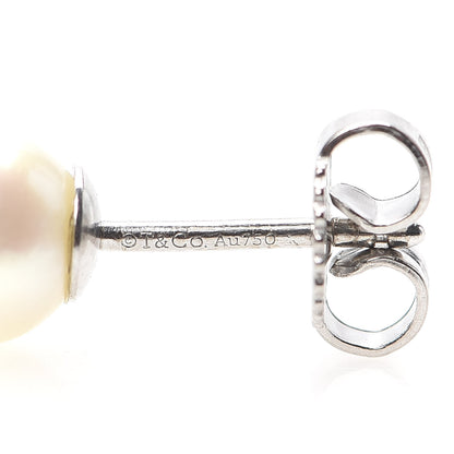 Tiffany 18K White Gold Akoya Pearl 6.5-7mm Earrings 4 of 4