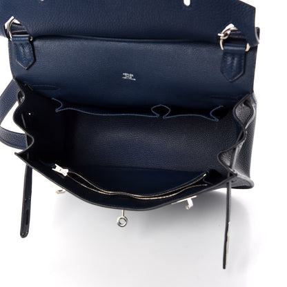 Hermes Taurillon Clemence Jypsiere 28 Bleu De Malte 5 of 9