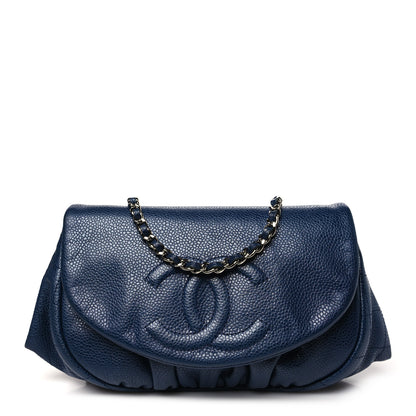 Chanel Caviar Half Moon Wallet On Chain WOC Navy 1 of 11
