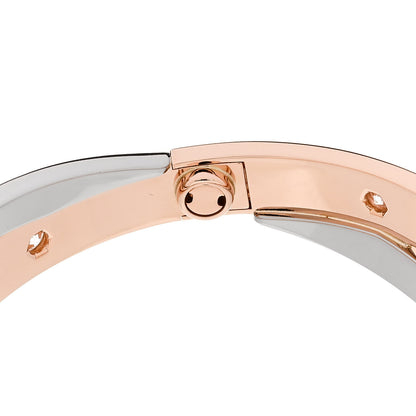 Cartier 18K Pink White Gold 12 Diamond Double LOVE Bracelet 16 6 of 8