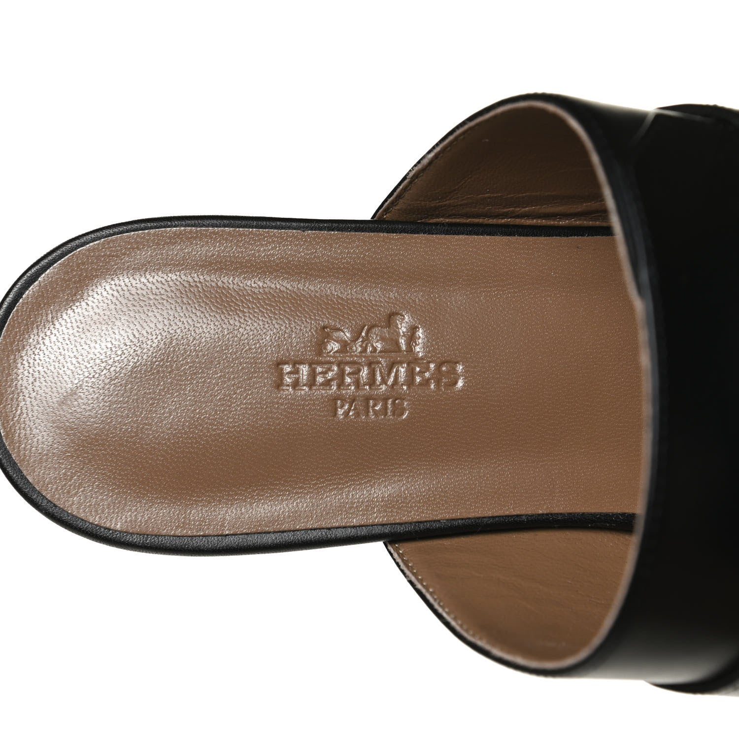 Hermes Calfskin Avenue Sandals 38 Black 9 of 9
