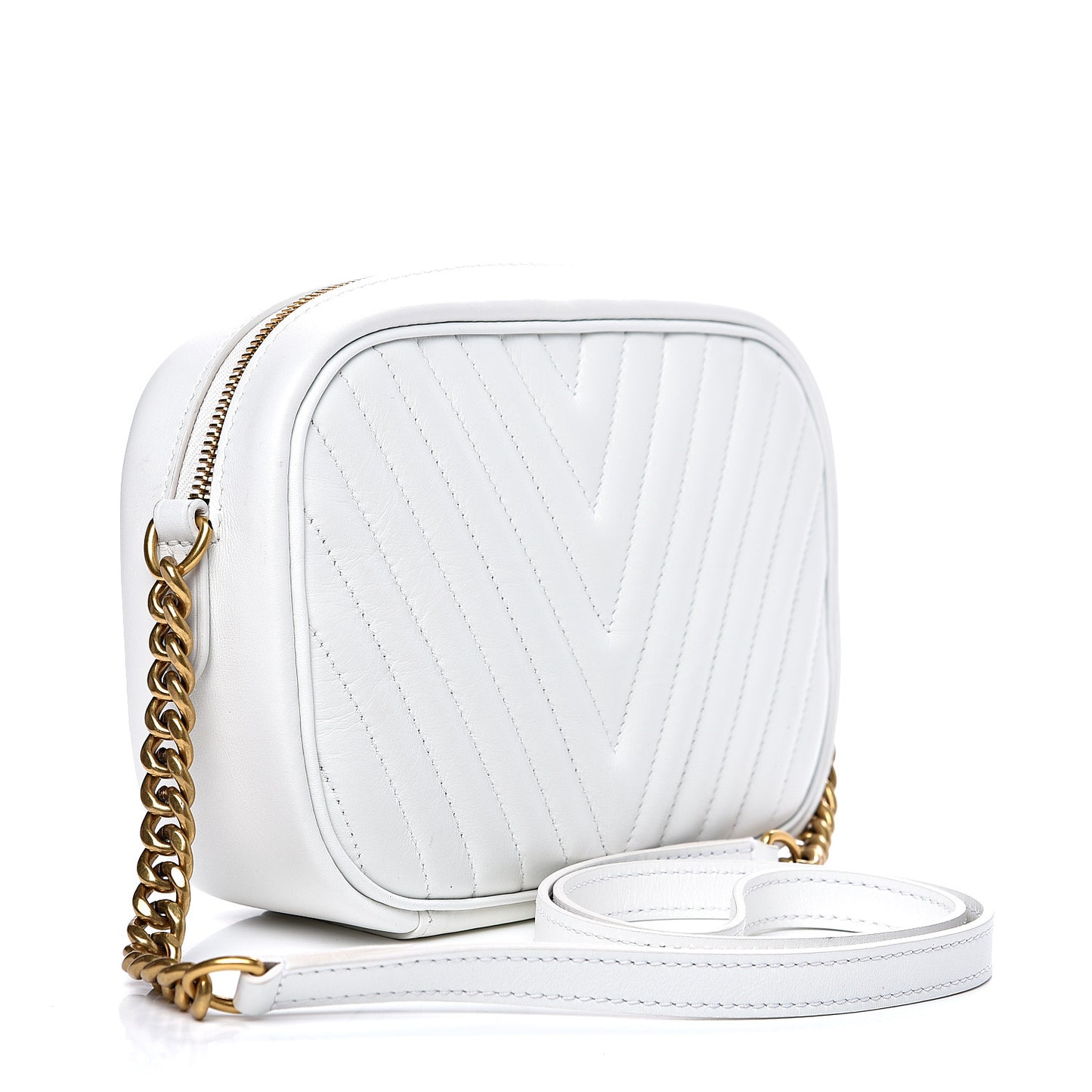 Calfskin New Wave Camera Bag White