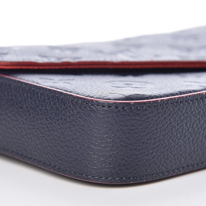 Louis Vuitton Empreinte Pochette Felicie Chain Wallet Marine Rouge 9 of 12