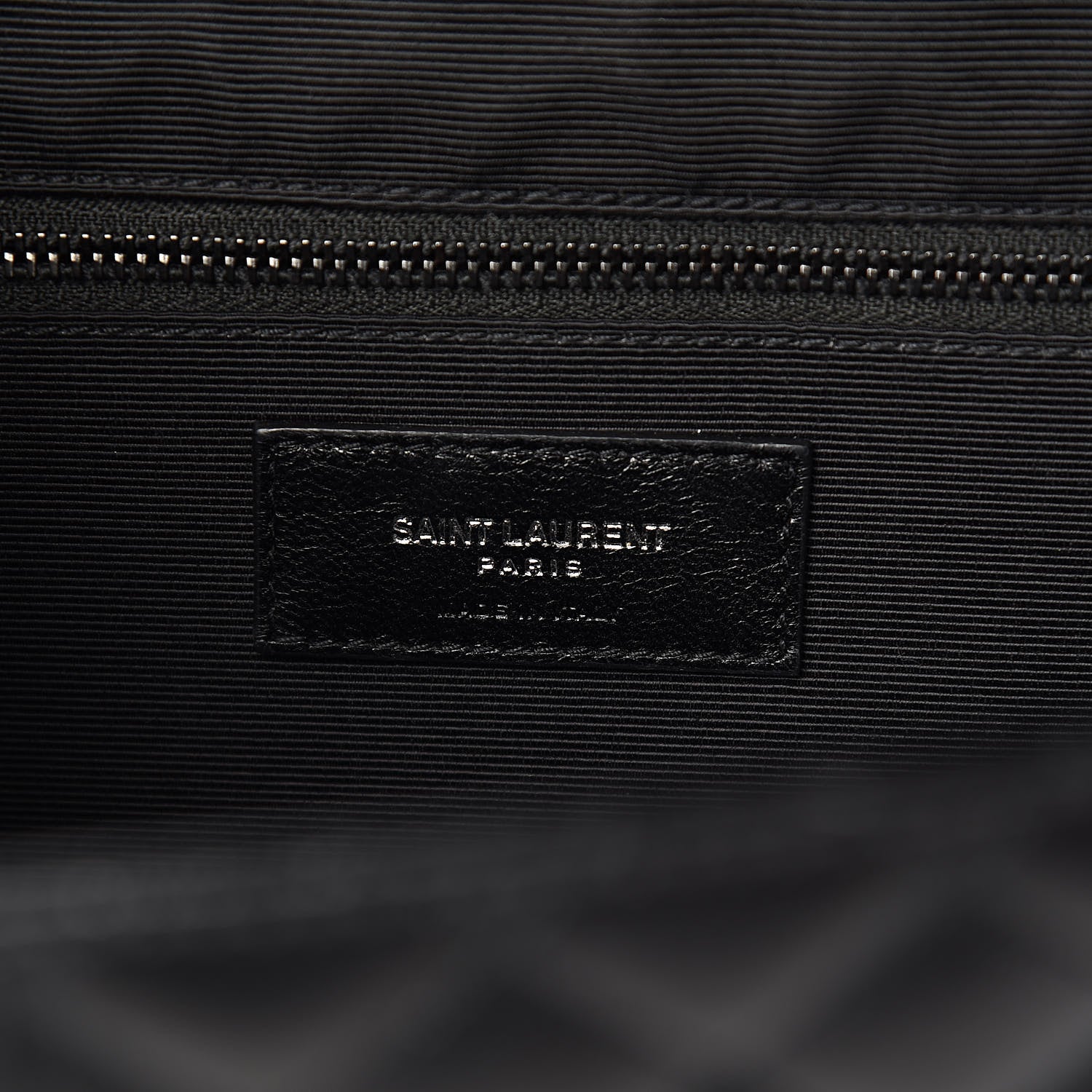 Saint Laurent Grain De Poudre Textured Mixed Matelasse Large Triquilt Monogram Monochrome Satchel Black 6 of 13