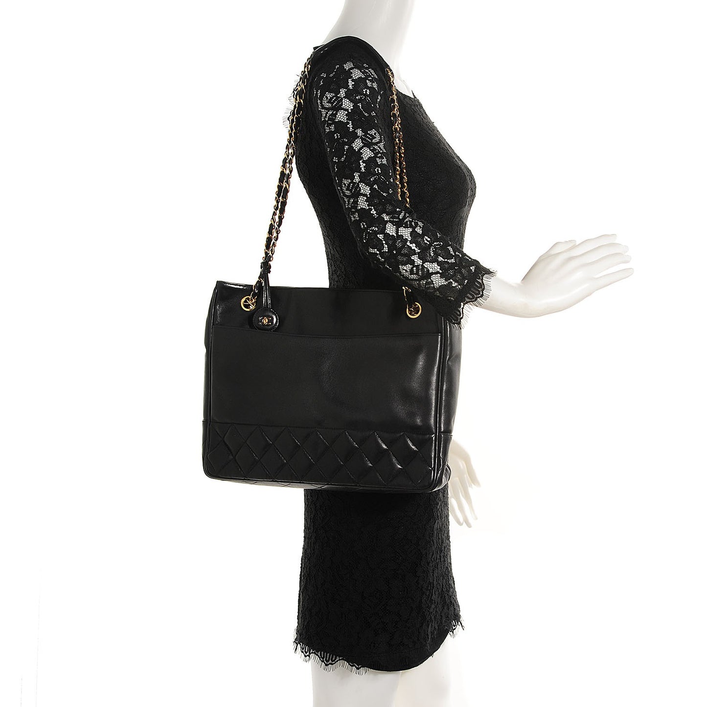 Lambskin Shoulder Bag Black