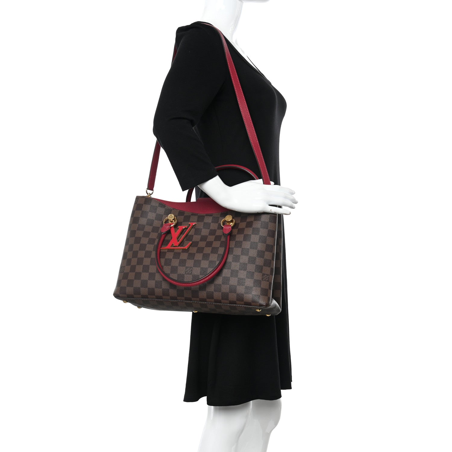 Louis Vuitton Damier Ebene LV Riverside Lie De Vin 2 of 13