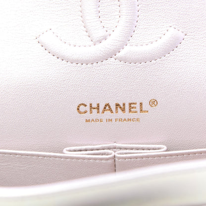 Chanel Iridescent Lambskin Quilted Medium Double Flap Ivory 7 of 11