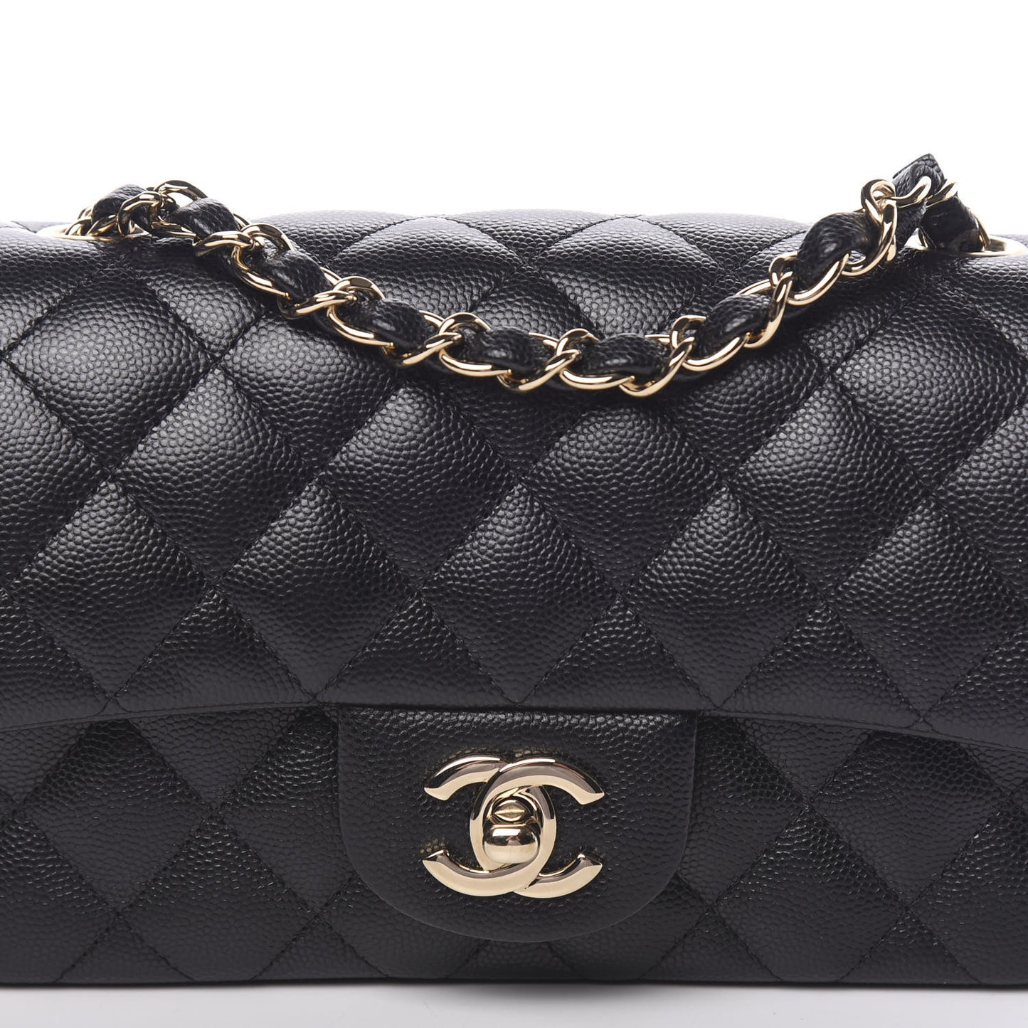 Caviar Quilted Mini Rectangular Flap Black
