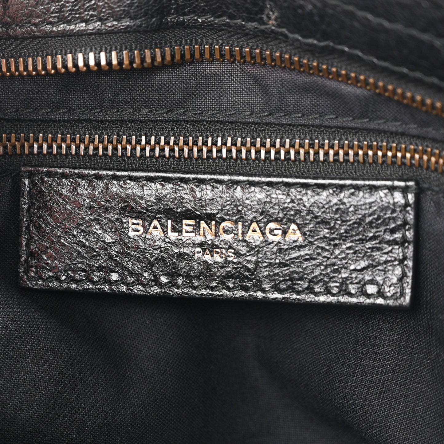 Agneau Classic Hardware City Logo Strap  Black White