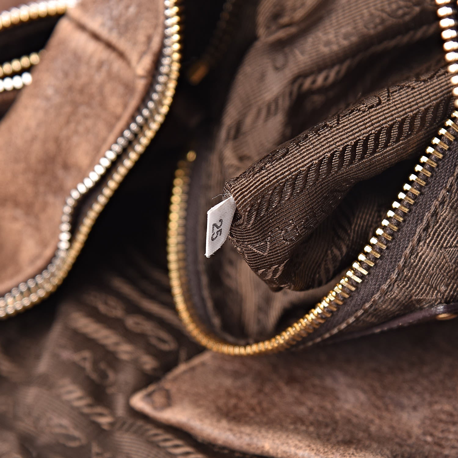Prada Deerskin Tamponato Hobo Brown 7 of 14