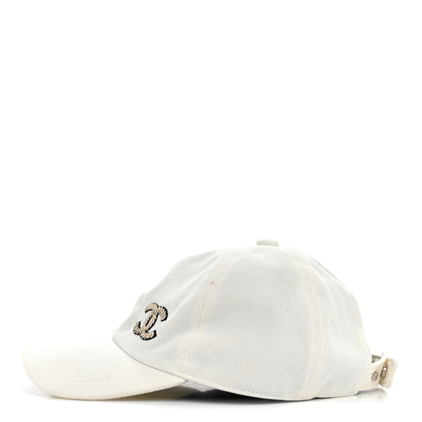Cotton Sequin CC Cap Hat Ivory