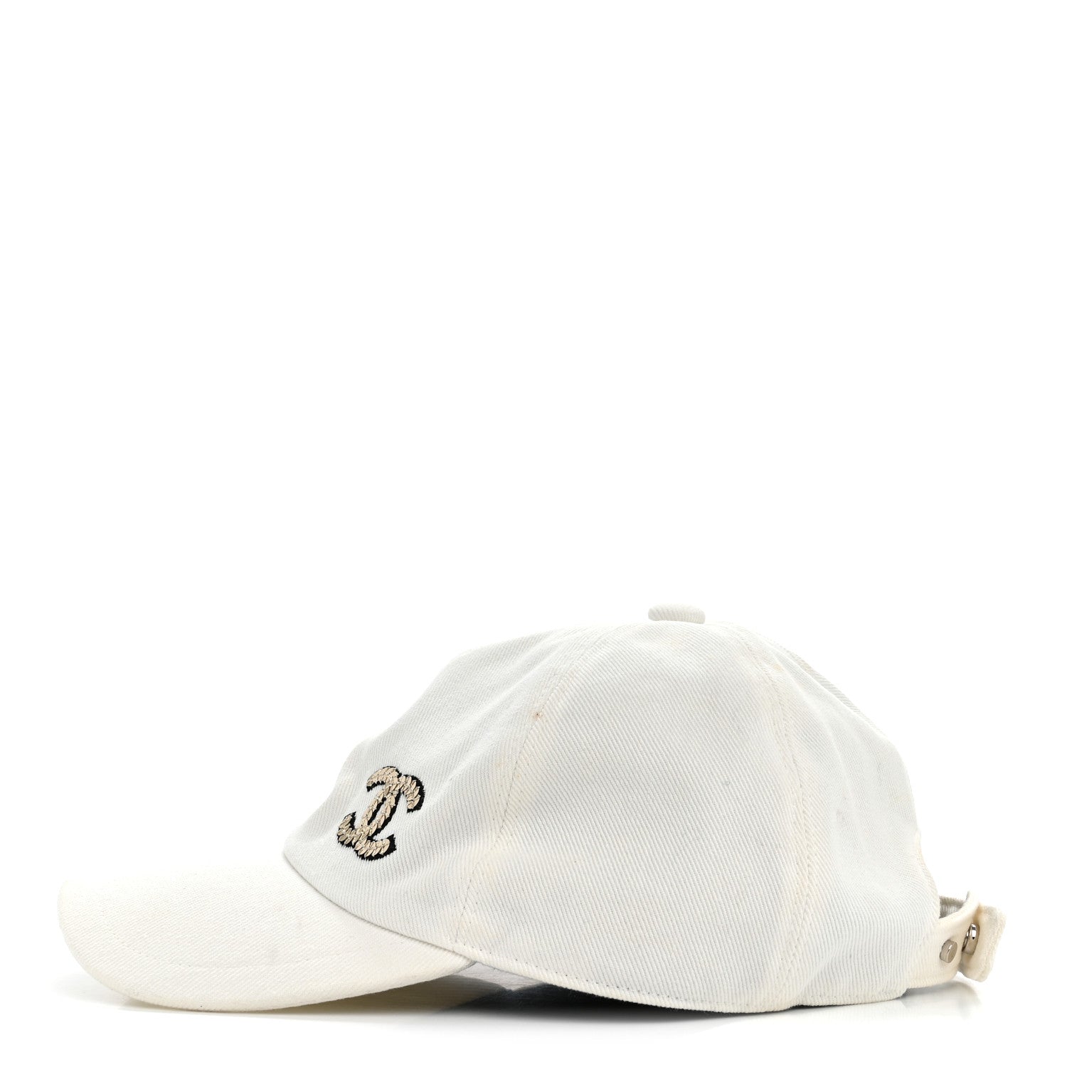 Chanel Cotton Sequin CC Cap Hat Ivory 4 of 8