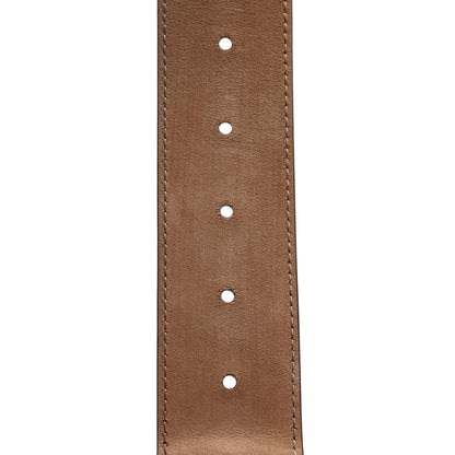 Gucci Nylon Textured Dollar Calfskin Double G Web 40mm Belt 90 36 Green Red Dark Cocoa 4 of 5