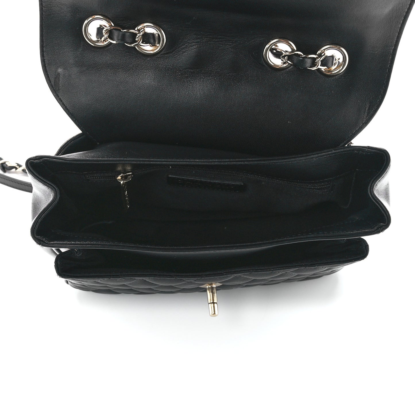 Lambskin Quilted Medium Lovely Day Flap Black