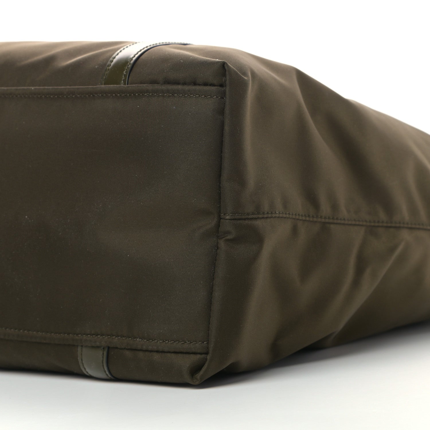 Prada Tessuto Nylon Soft Calfskin Tote Militare 9 of 9