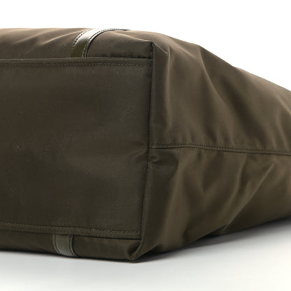 Prada Tessuto Nylon Soft Calfskin Tote Militare 9 of 9