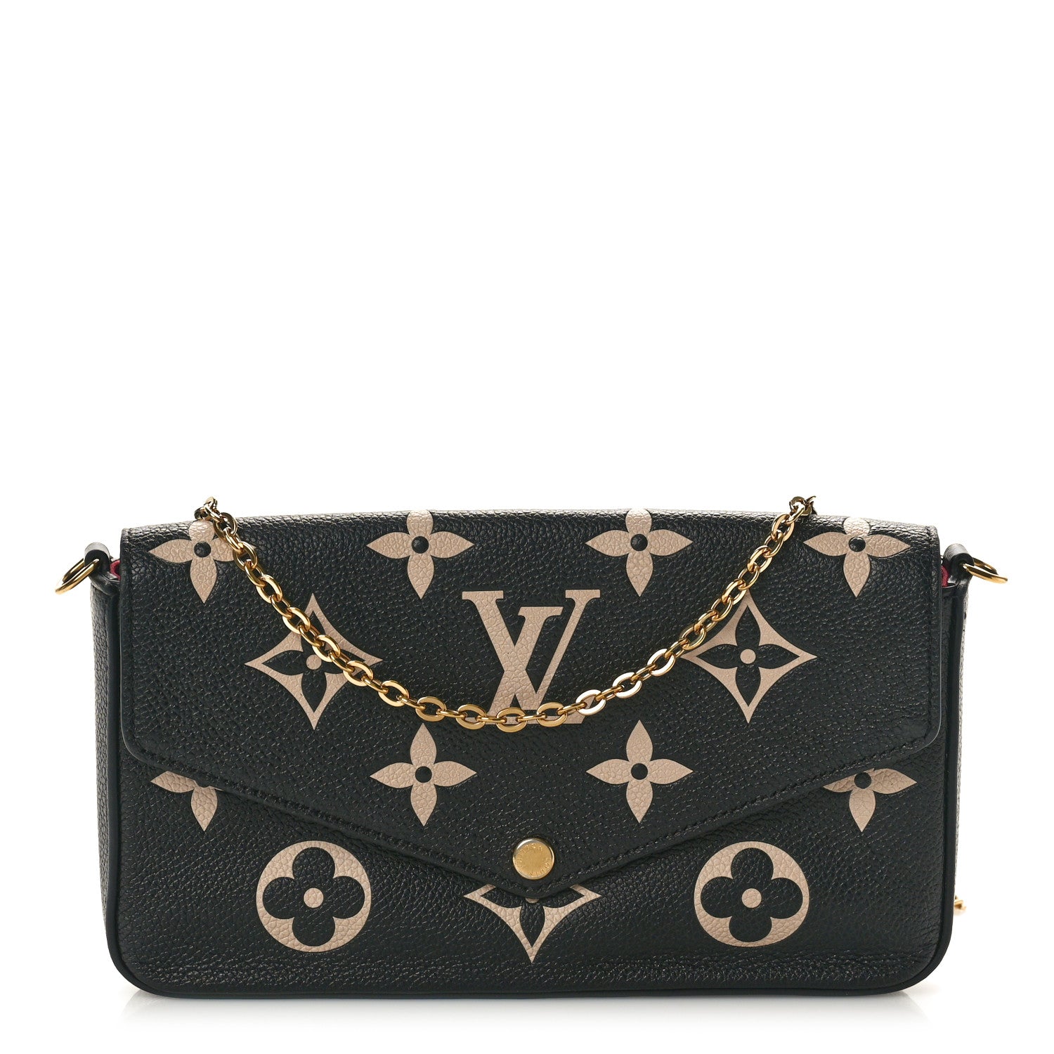 Louis Vuitton Empreinte Monogram Giant Felicie Pochette Black Beige 1 of 9