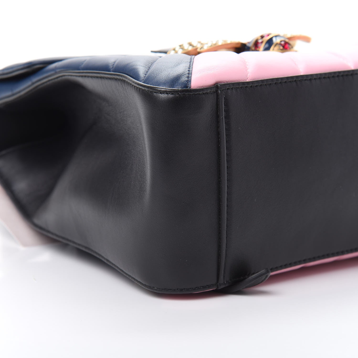 Gucci Calfskin Bamboo Trapuntata Queen Margaret Backpack Blue Agata Hibiscus Red Mystic White Sugar Pink 8 of 10