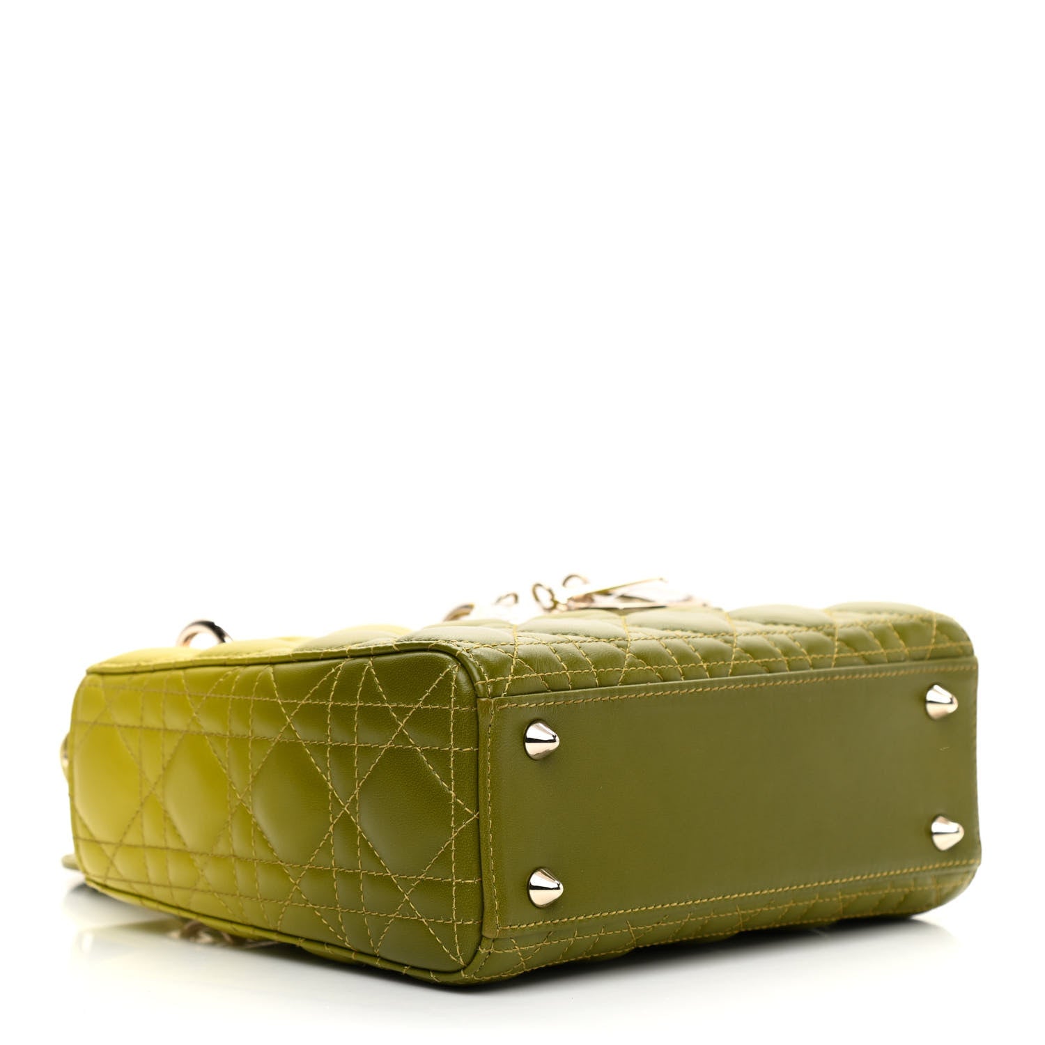 Christian Dior Lambskin Cannage Gradient Small Lady Dior Green 4 of 8