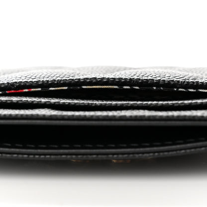 Chanel Caviar Quilted Striated Card Holder Black 10 of 11