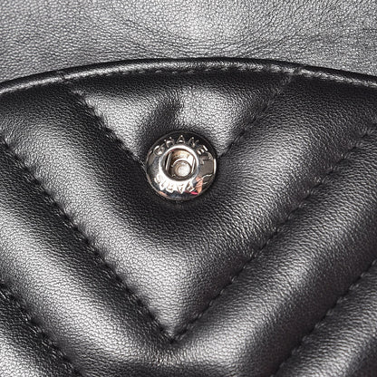 Chanel Lambskin Chevron Quilted Medium Double Flap So Black 8 of 10