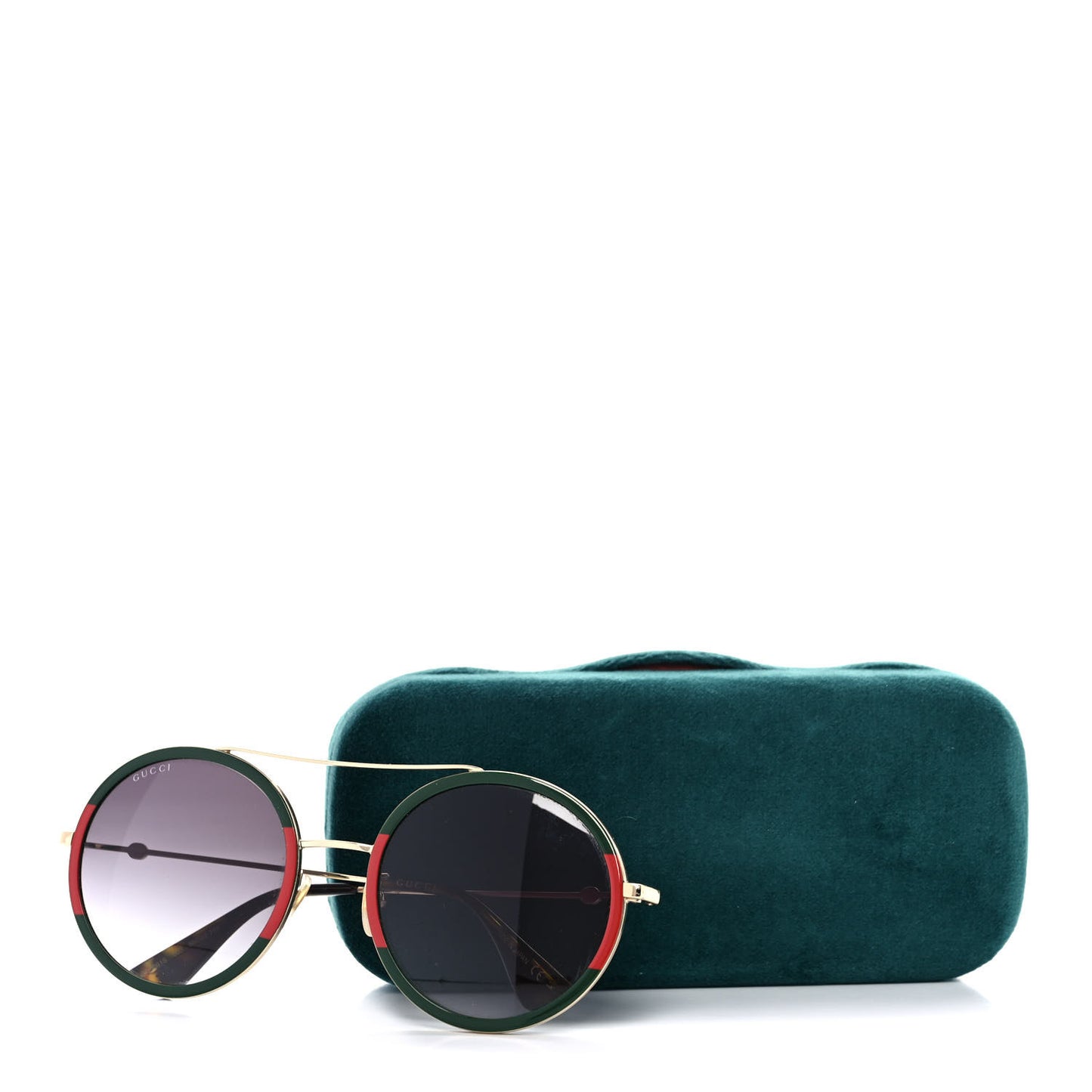 Metal Round Frame Sunglasses GG0061S Blue Red